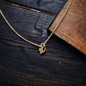 NEW Crown & Ivy Necklace Pendant 18" Monogram Letter "L" Gold Tone‎ Giftable